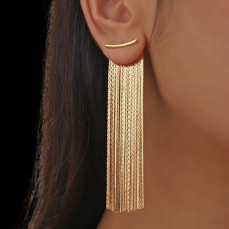 Elegant Long Tassel Earrings for Women