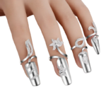 Real 925 Sterling Silver Nail Ring | Adjustable Jewelry Accessory
