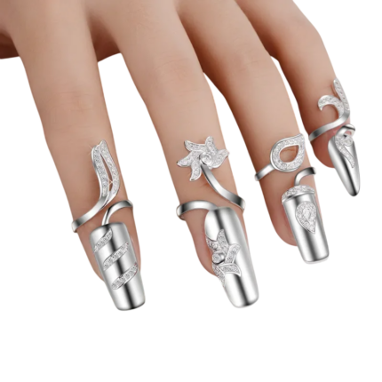 Real 925 Sterling Silver Nail Ring | Adjustable Jewelry Accessory